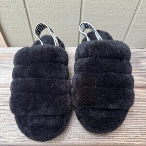 UGG Fluff Yeah Slide Black Size 8